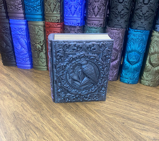 Raven Nevermore Reforged Tome DnD Dice Storage Tray | 3D Printed Book Box