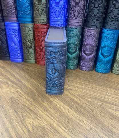 Raven Nevermore Reforged Tome DnD Dice Storage Tray | 3D Printed Book Box
