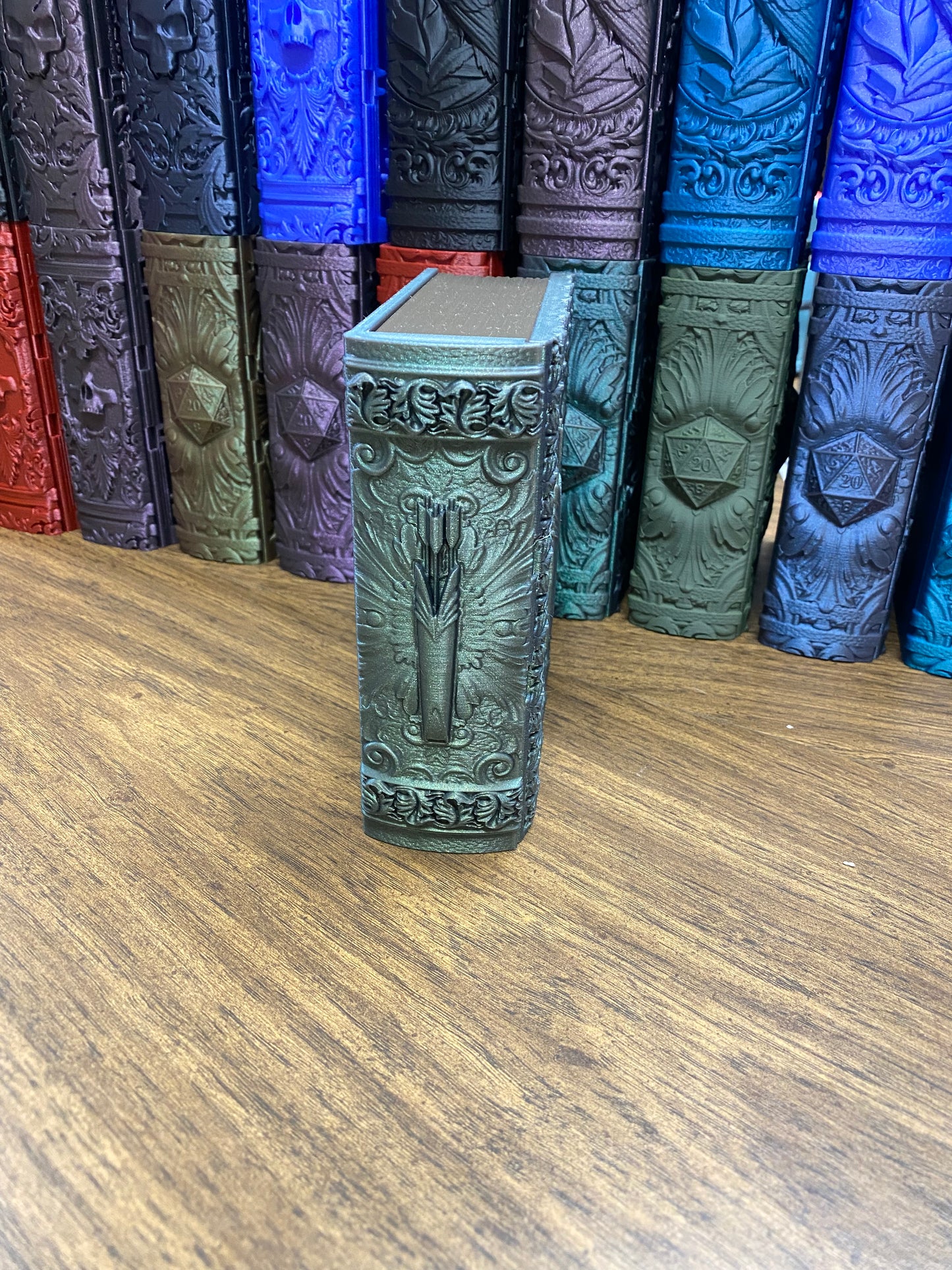 Ranger Reforged Tome DnD Dice Storage Tray | 3D Printed Book Box
