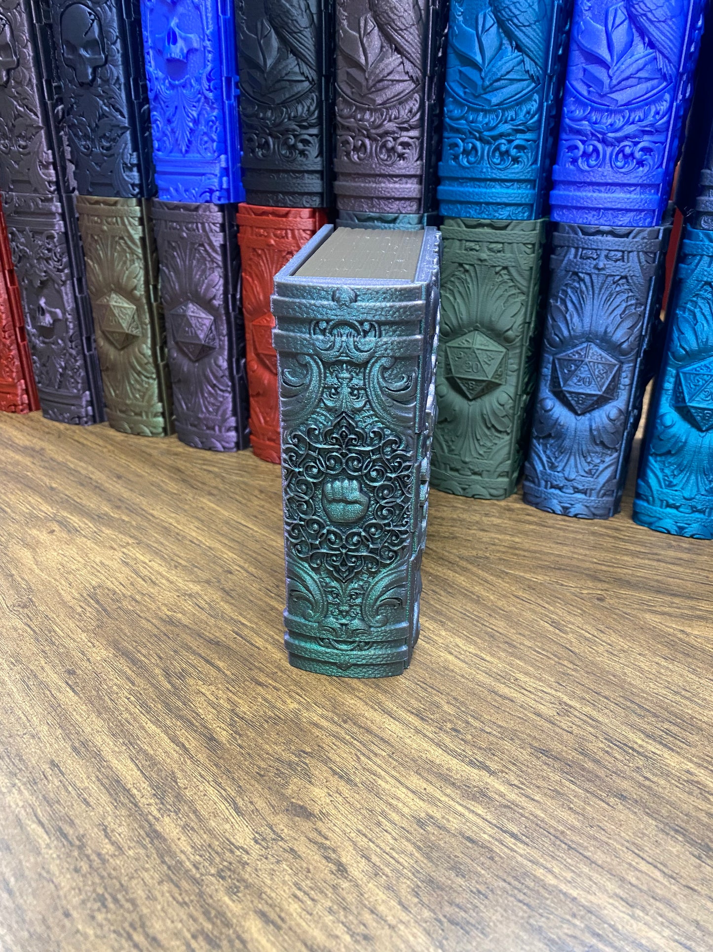 Monk Reforged Tome DnD Dice Storage Tray | 3D Printed Book Box