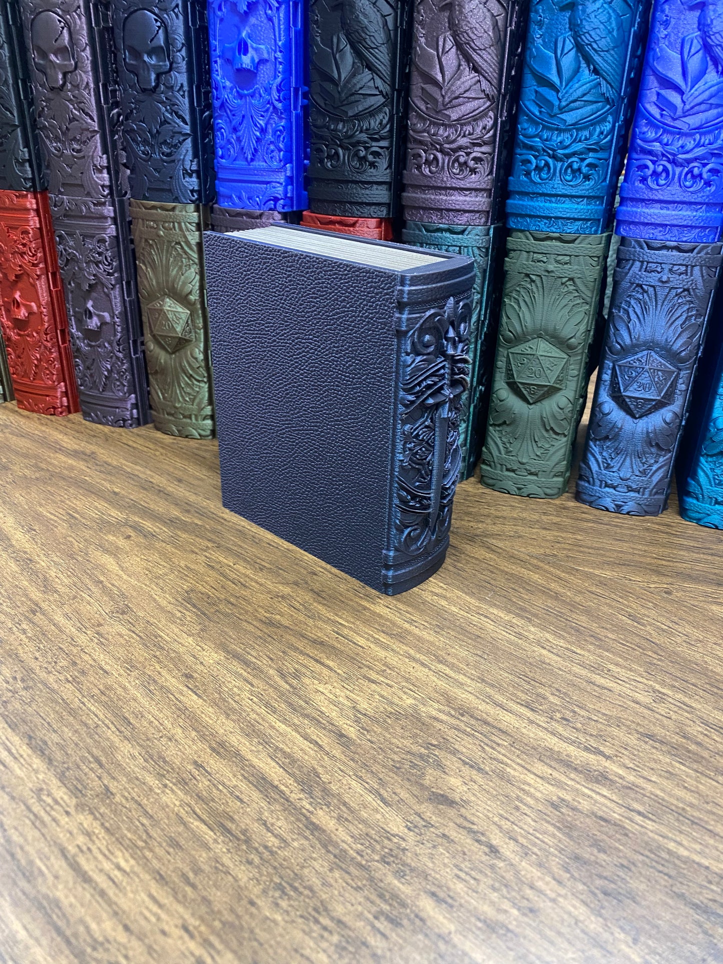 Fighter Reforged Tome DnD Dice Storage Tray | 3D Printed Book Box