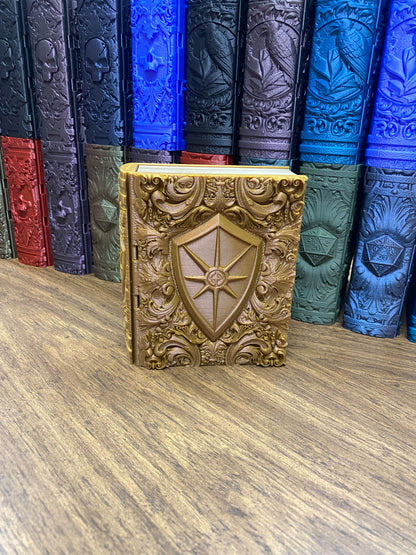 Paladin Reforged Tome DnD Dice Storage Tray | 3D Printed Book Box