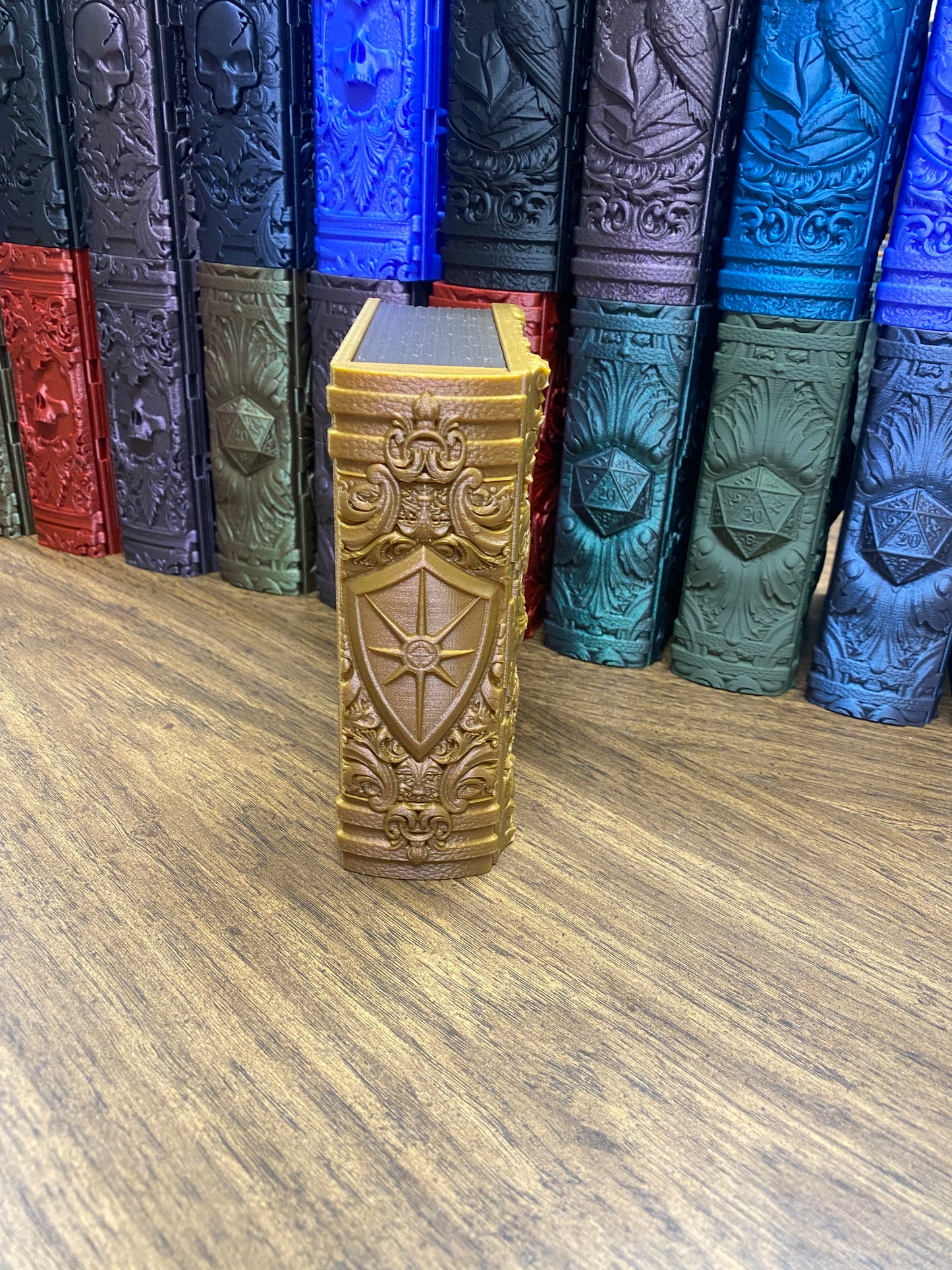 Paladin Reforged Tome DnD Dice Storage Tray | 3D Printed Book Box