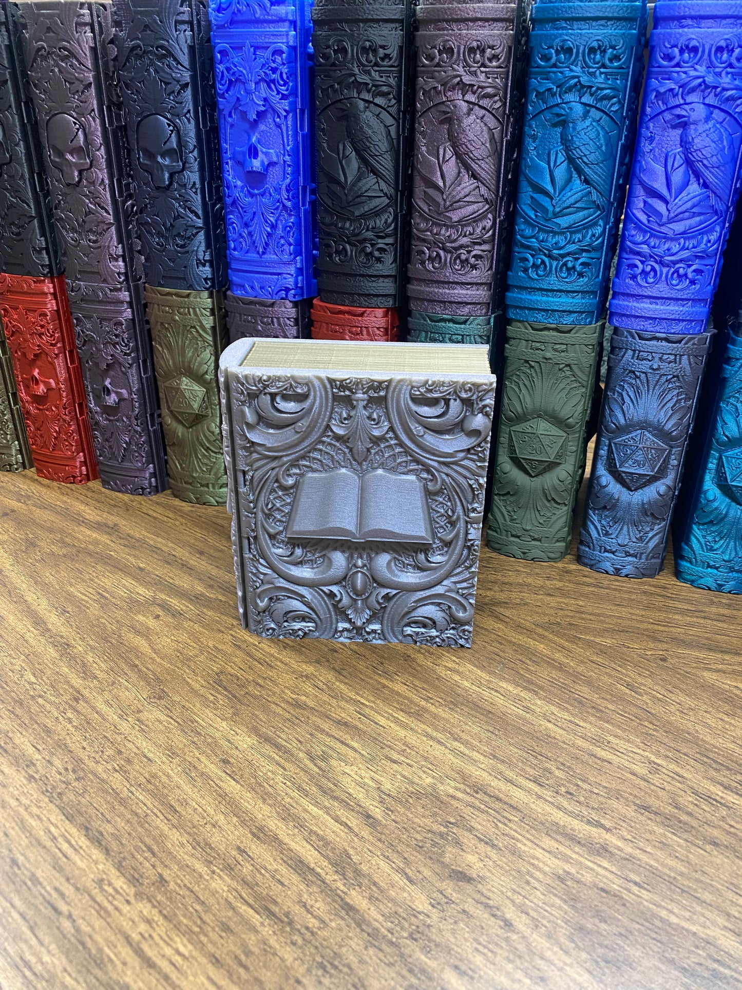Wizard Reforged Tome DnD Dice Storage Tray | 3D Printed Book Box