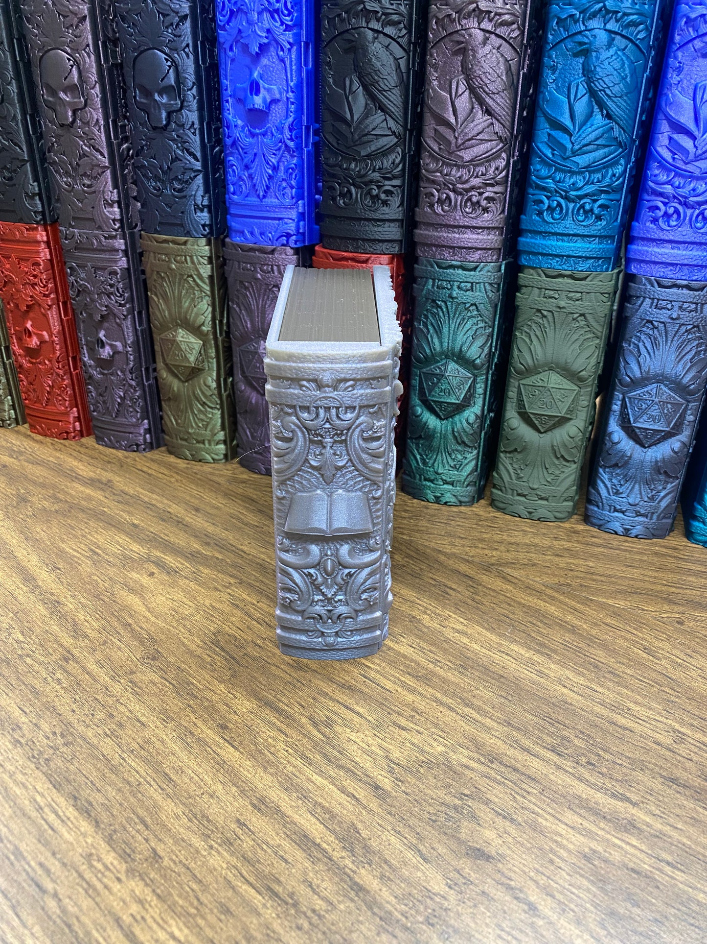 Wizard Reforged Tome DnD Dice Storage Tray | 3D Printed Book Box
