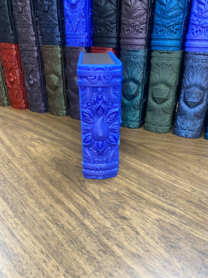 Water Magic Reforged Tome DnD Dice Storage Tray | 3D Printed Book Box