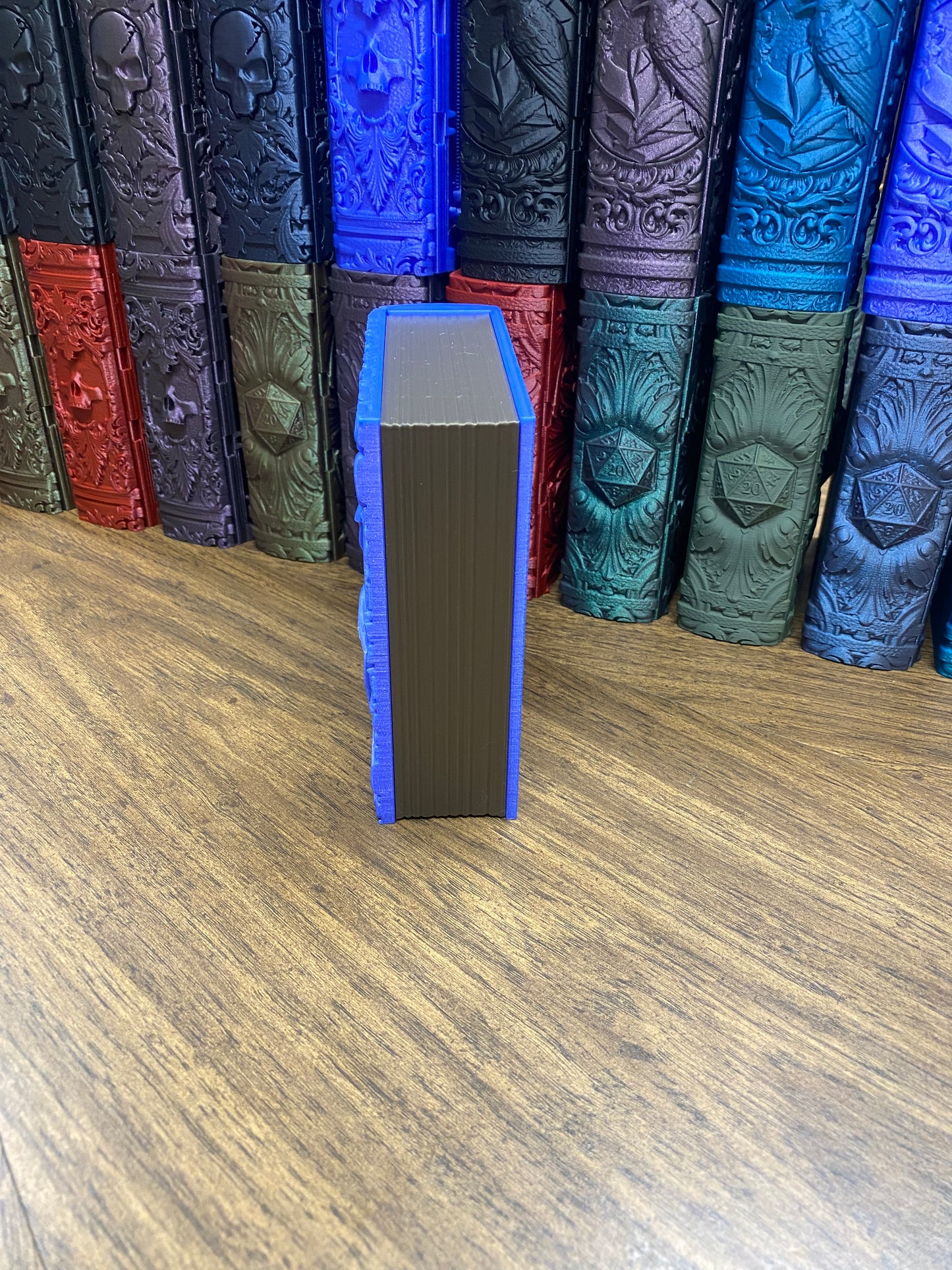 Water Magic Reforged Tome DnD Dice Storage Tray | 3D Printed Book Box