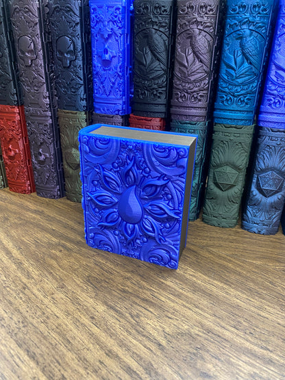 Water Magic Reforged Tome DnD Dice Storage Tray | 3D Printed Book Box