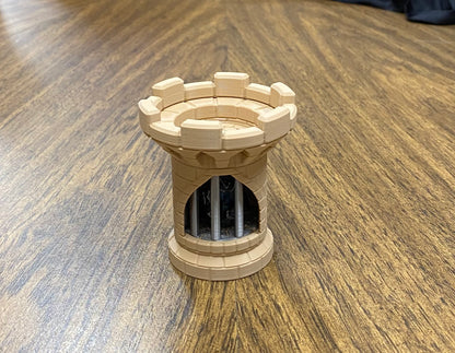 Castle Dice Jail - Single Die Prison Cage | 3D Printed Tabletop RPG Accessory
