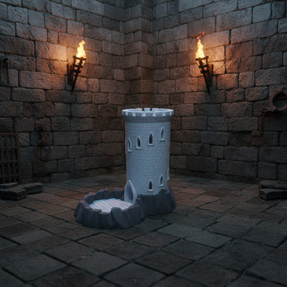 Castle Dice Tower with Rock Tray | 3D Printed D&D Dice Roller