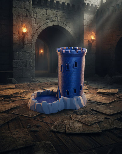 Castle Dice Tower with Rock Tray | 3D Printed D&D Dice Roller