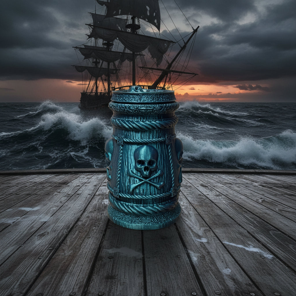 Pirate “Yarr!” Dice Cup – 3D Printed Skull & Crossbones Dice Holder for D&D, RPG & Tabletop Games