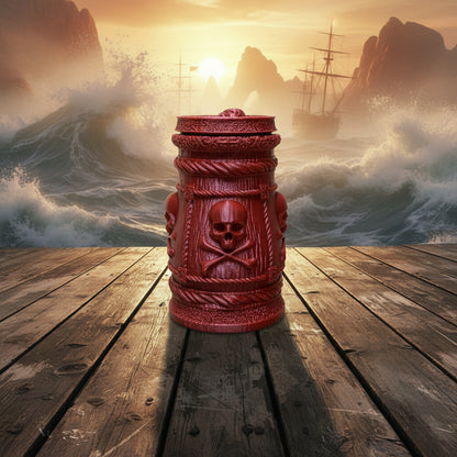 Pirate “Yarr!” Dice Cup – 3D Printed Skull & Crossbones Dice Holder for D&D, RPG & Tabletop Games