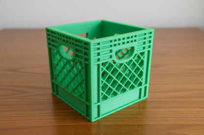 Mini Crate 3x3x3 Storage Box | 3D Printed Compact Desk Organizer