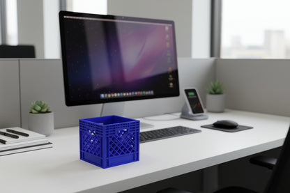 Mini Crate 3x3x3 Storage Box | 3D Printed Compact Desk Organizer