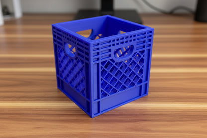 Mini Crate 3x3x3 Storage Box | 3D Printed Compact Desk Organizer