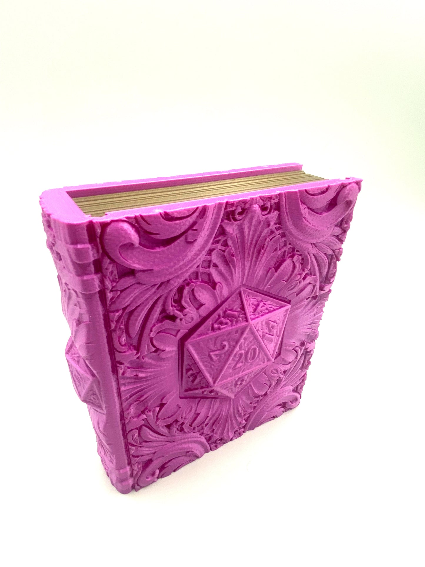 D20 Critical Success Tome Storage and Tray - Perfect for Dice, Cards, Tokens, and Mini Dice for MTG DND or other RPG Games