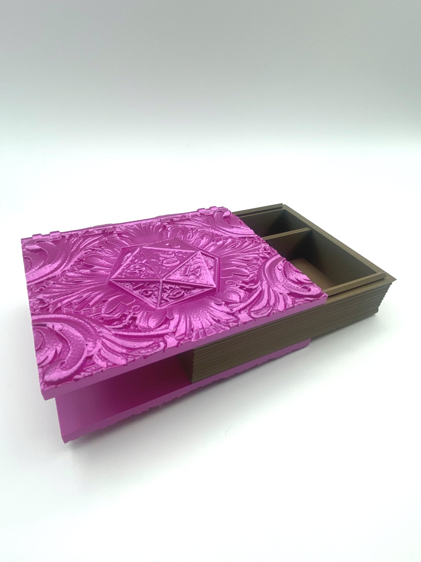 D20 Critical Success Tome Storage and Tray - Perfect for Dice, Cards, Tokens, and Mini Dice for MTG DND or other RPG Games