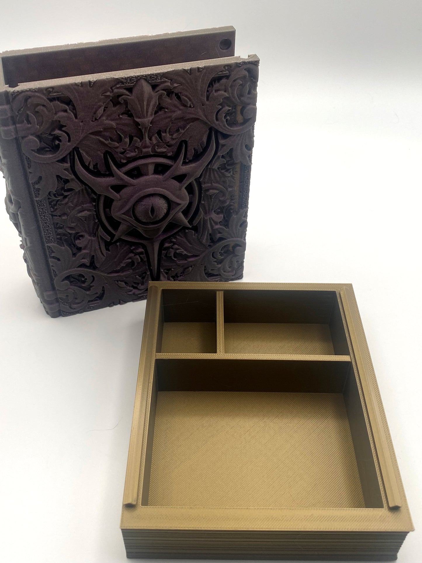 Warlock Tome Storage and Tray - Perfect for Dice, Cards, Tokens, and Mini Dice for MTG DND or other RPG Games