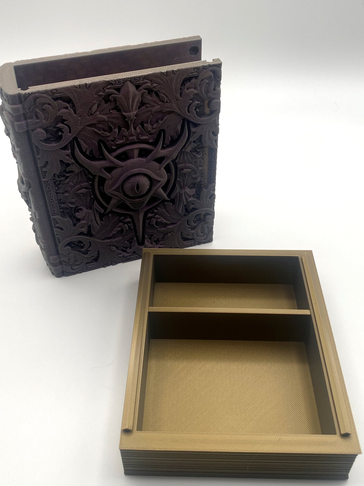 Warlock Tome Storage and Tray - Perfect for Dice, Cards, Tokens, and Mini Dice for MTG DND or other RPG Games