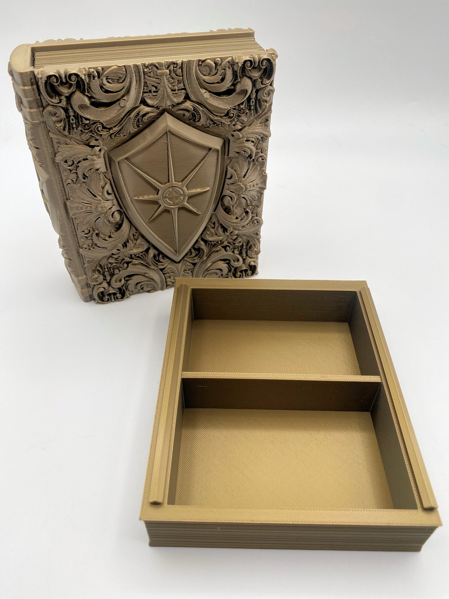 Paladin Tome Storage and Tray - Perfect for Dice, Cards, Tokens, and Mini Dice for MTG DND or other RPG Games