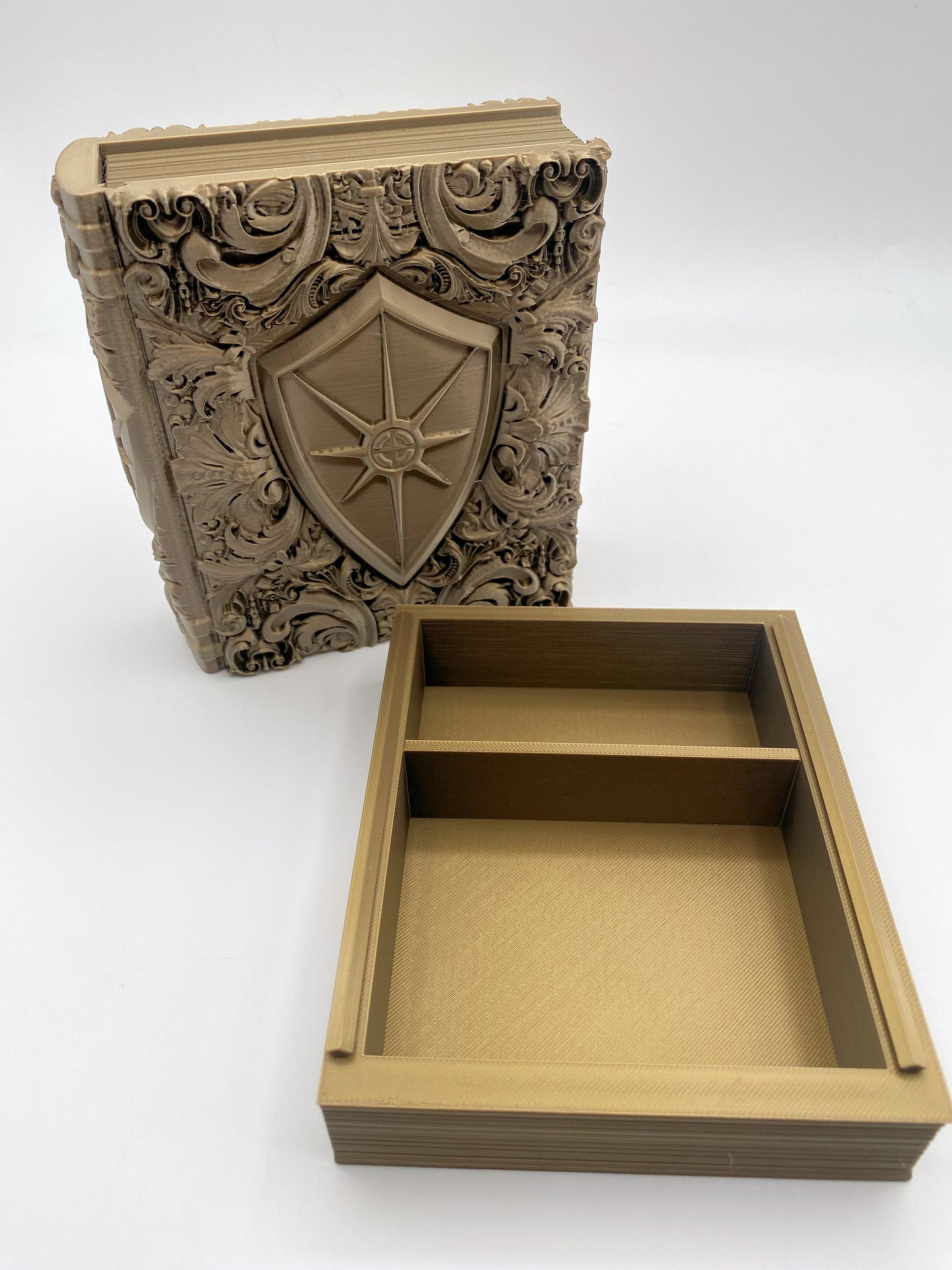 Paladin Tome Storage and Tray - Perfect for Dice, Cards, Tokens, and Mini Dice for MTG DND or other RPG Games