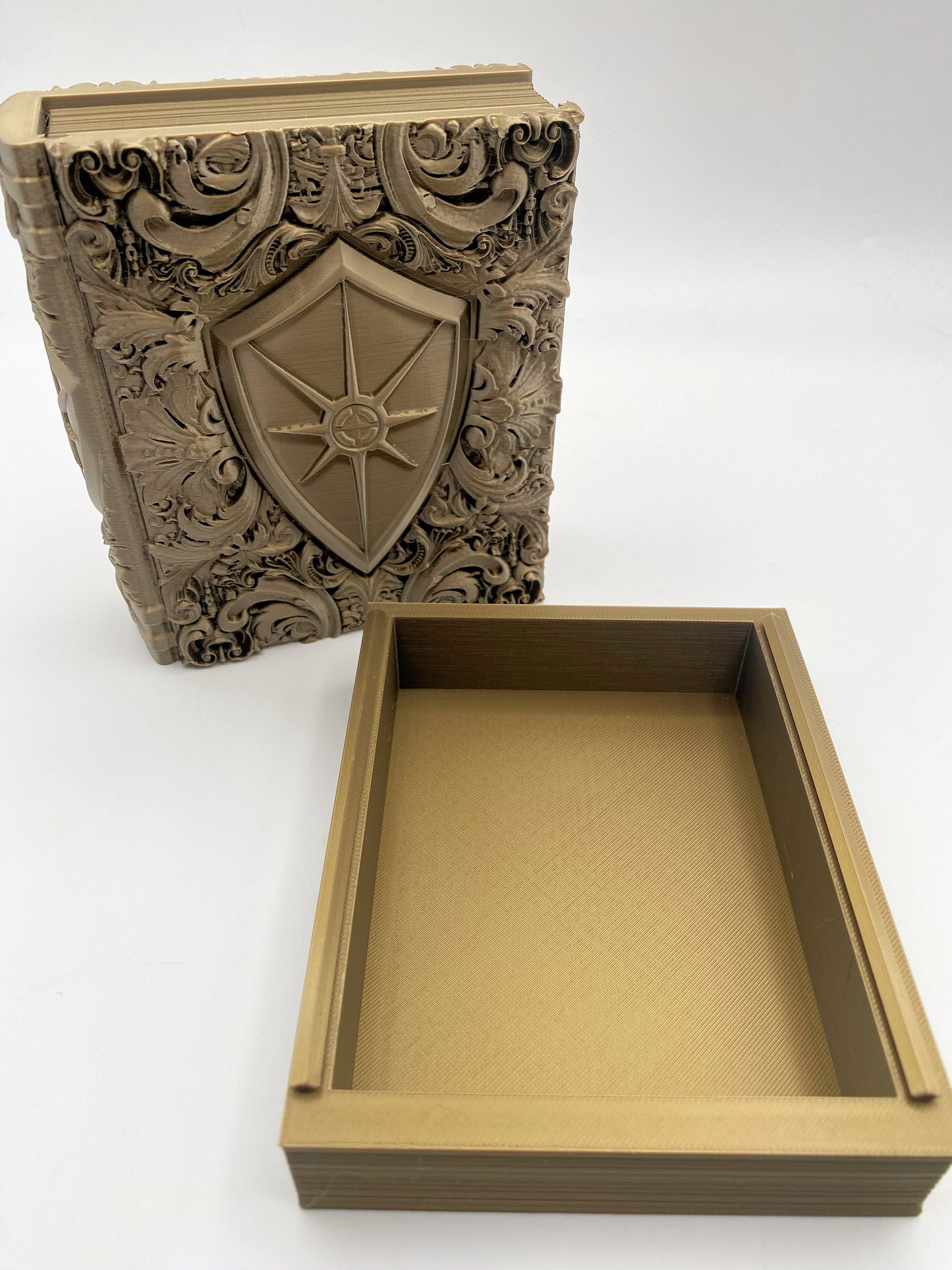 Paladin Tome Storage and Tray - Perfect for Dice, Cards, Tokens, and Mini Dice for MTG DND or other RPG Games