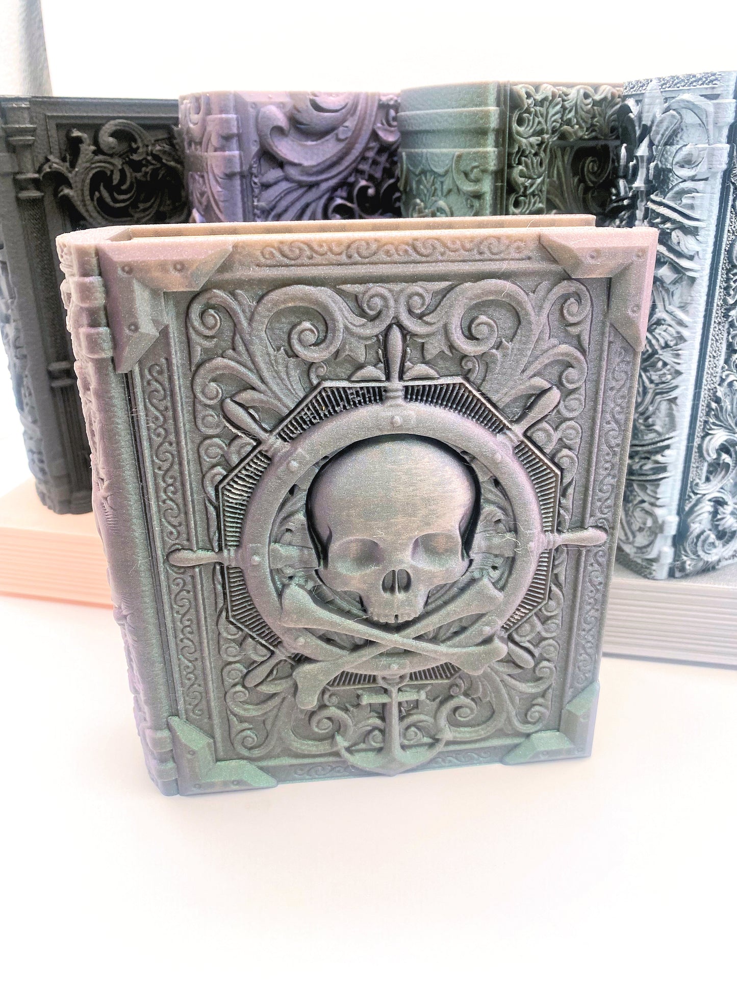 Pirate Yarr Tome Storage and Tray - Perfect for Dice, Cards, Tokens, and Mini Dice for MTG DND or other RPG Games