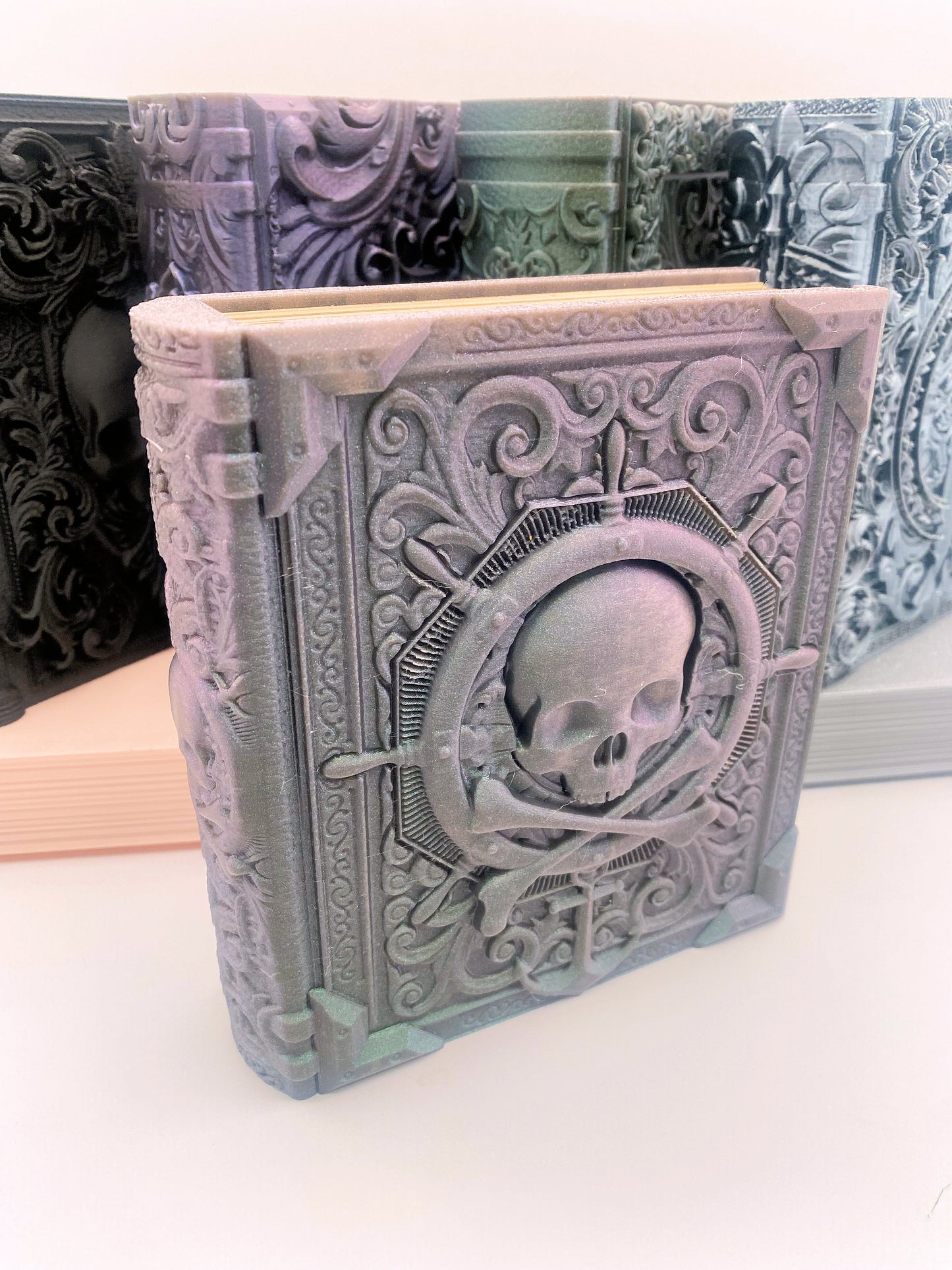 Pirate Yarr Tome Storage and Tray - Perfect for Dice, Cards, Tokens, and Mini Dice for MTG DND or other RPG Games