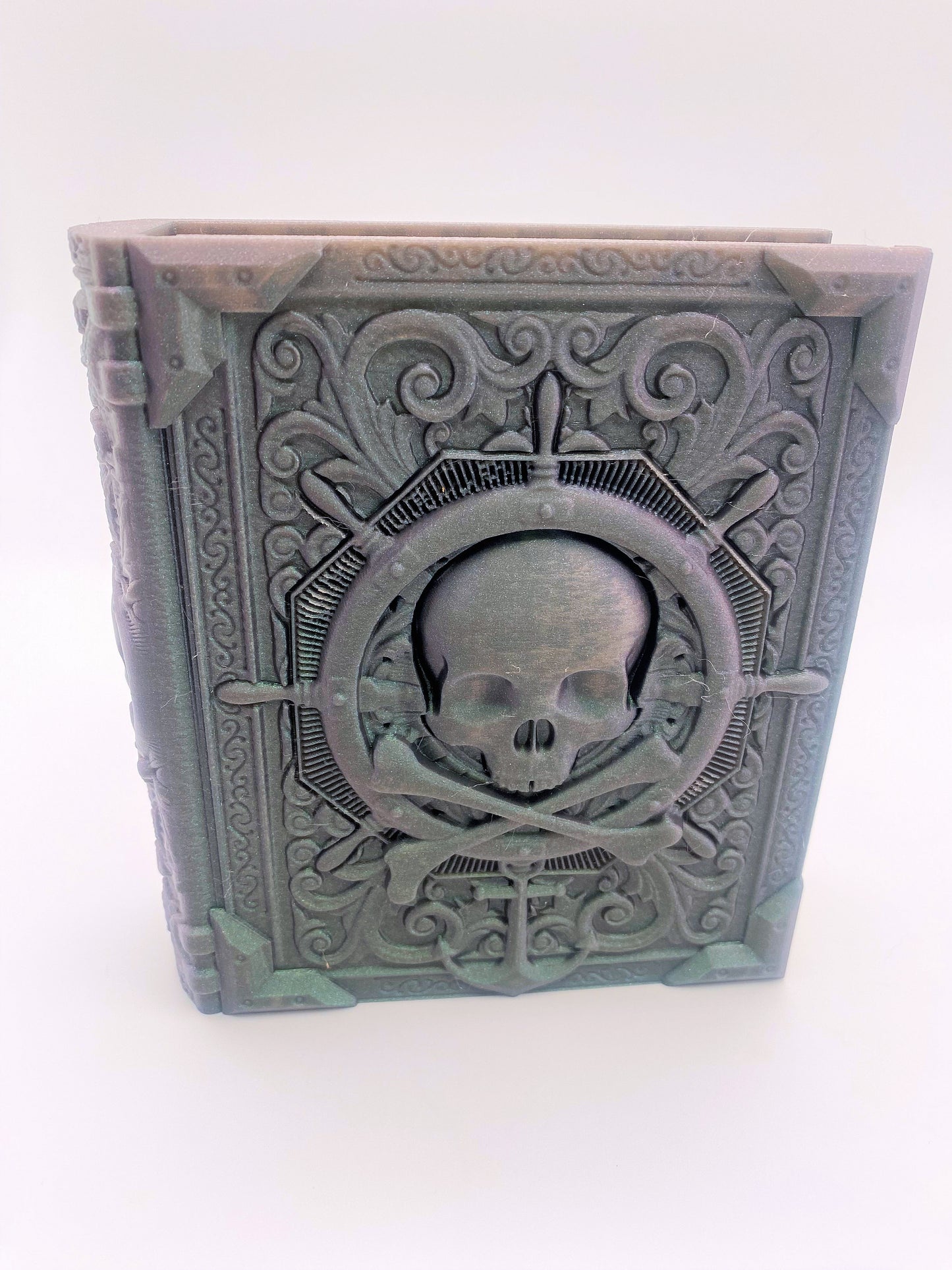 Pirate Yarr Tome Storage and Tray - Perfect for Dice, Cards, Tokens, and Mini Dice for MTG DND or other RPG Games