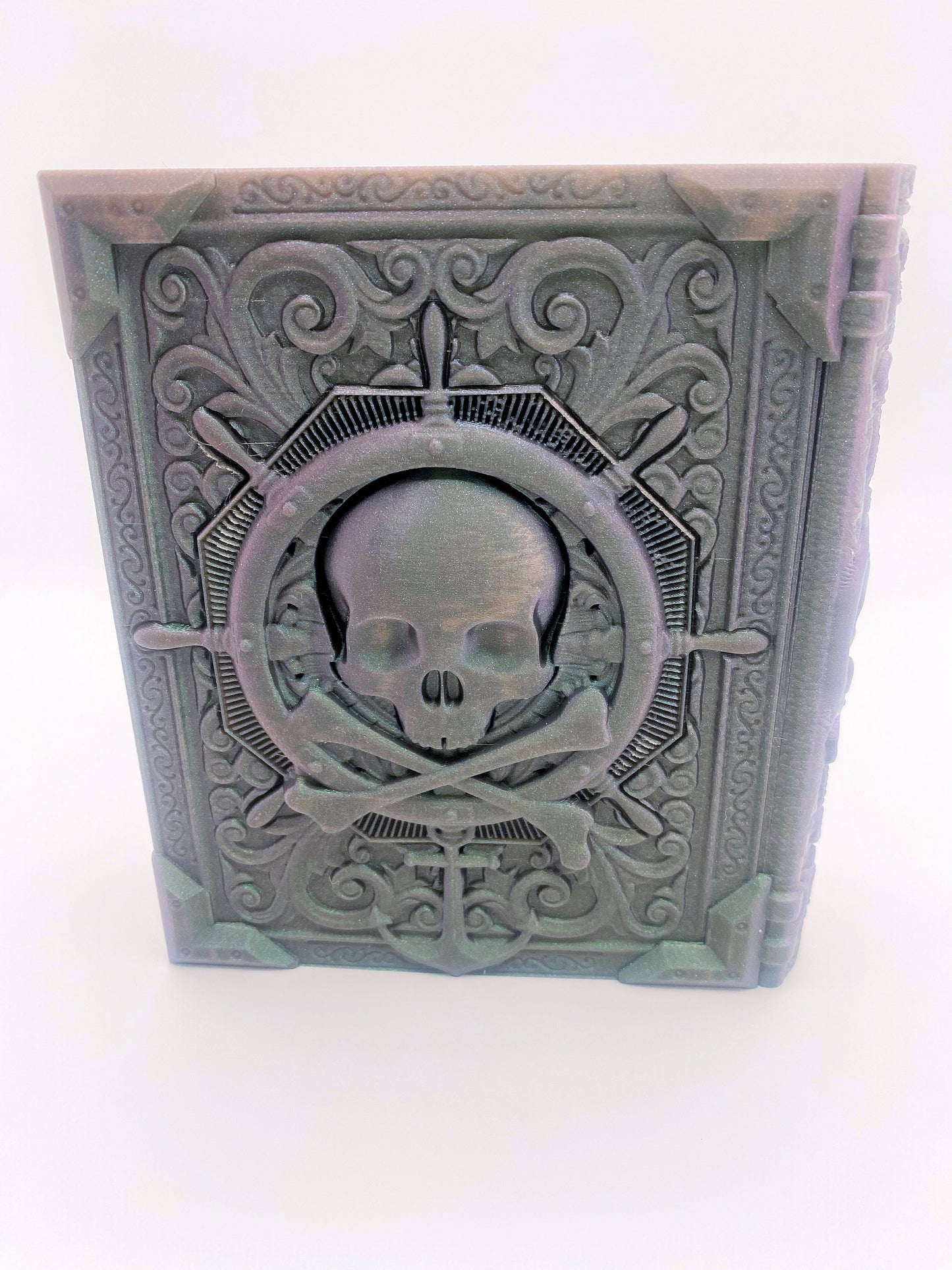 Pirate Yarr Tome Storage and Tray - Perfect for Dice, Cards, Tokens, and Mini Dice for MTG DND or other RPG Games