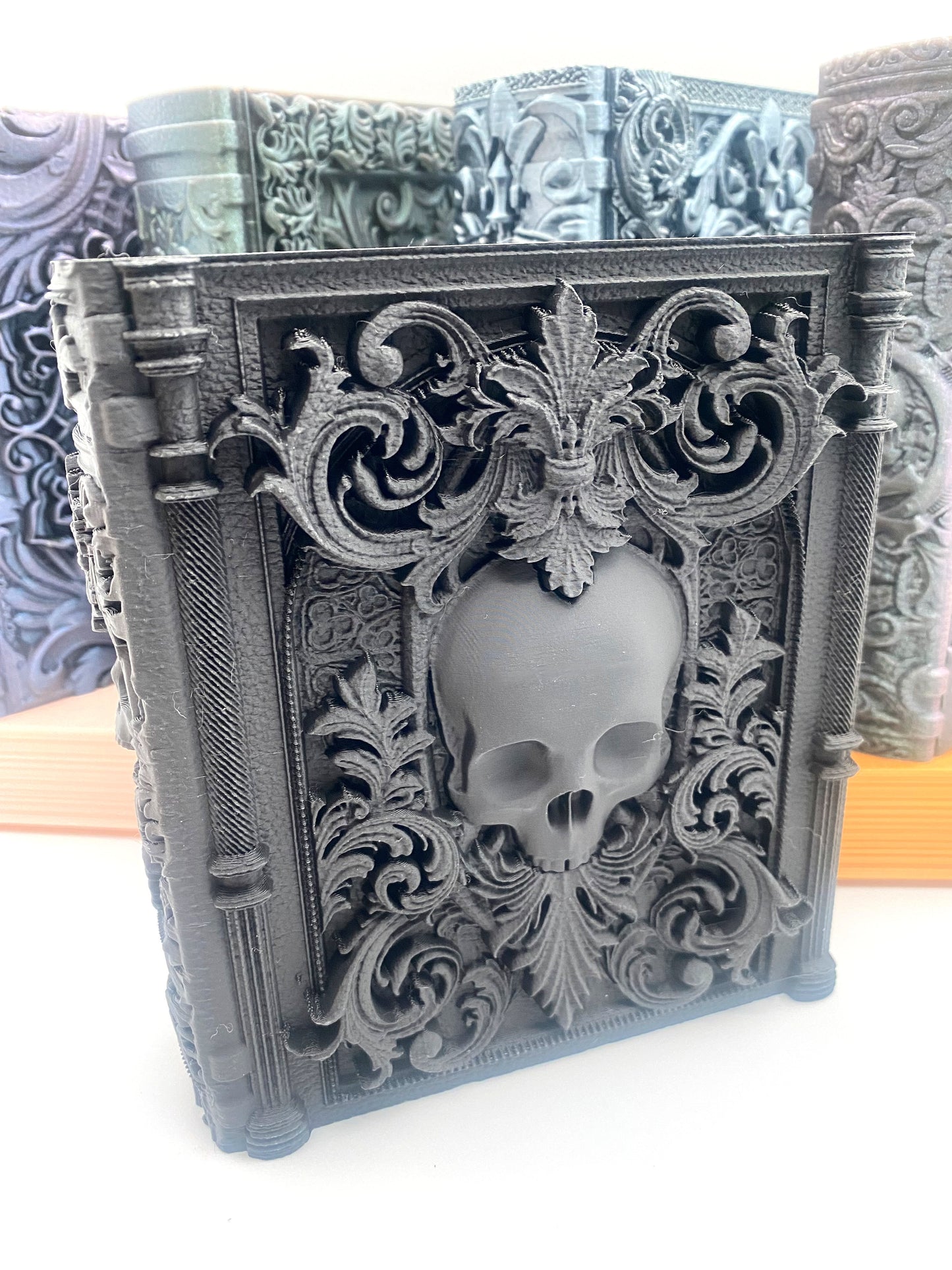 Necromancer Tome Storage and Tray - Perfect for Dice, Cards, Tokens, and Mini Dice for MTG DND or other RPG Games