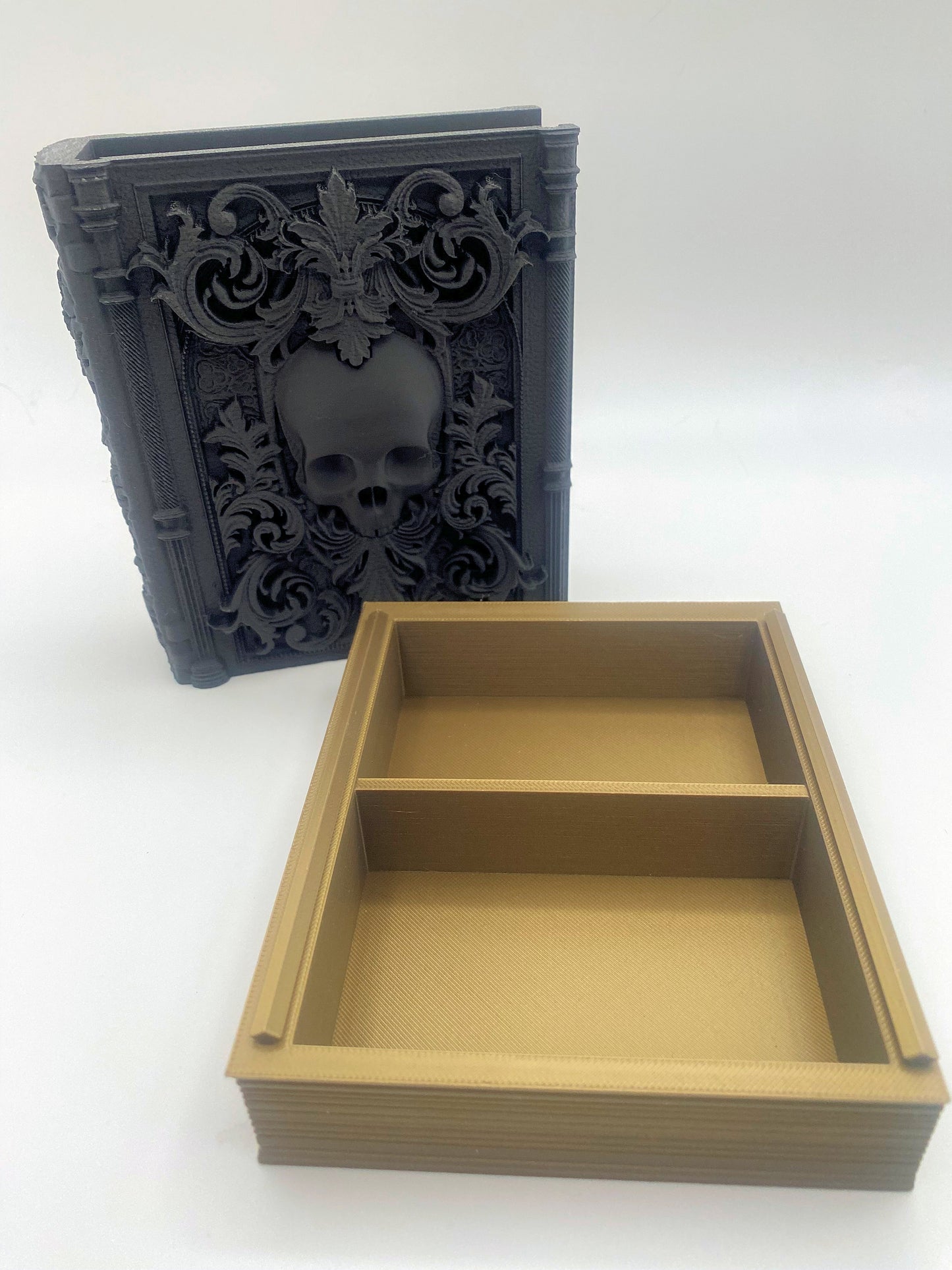 Necromancer Tome Storage and Tray - Perfect for Dice, Cards, Tokens, and Mini Dice for MTG DND or other RPG Games