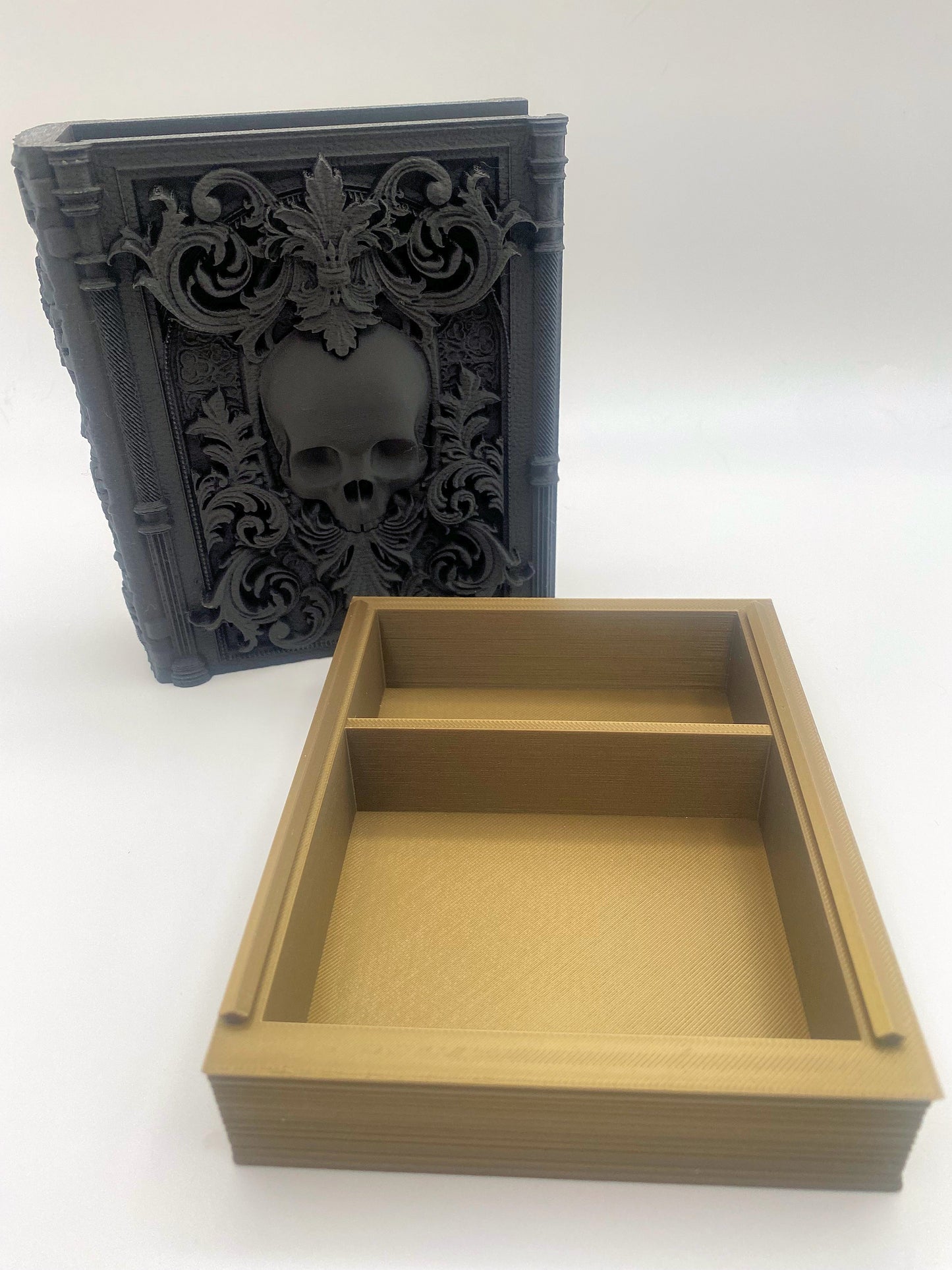 Necromancer Tome Storage and Tray - Perfect for Dice, Cards, Tokens, and Mini Dice for MTG DND or other RPG Games