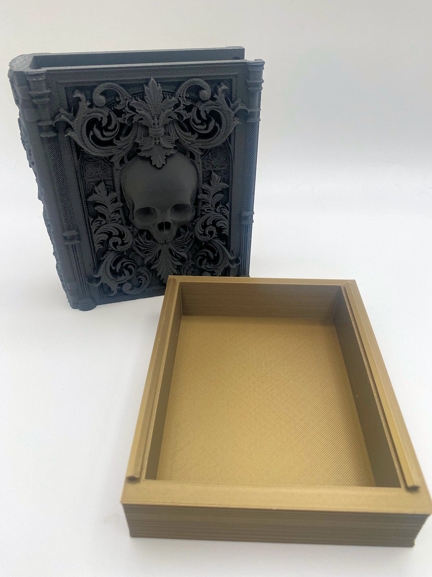 Necromancer Tome Storage and Tray - Perfect for Dice, Cards, Tokens, and Mini Dice for MTG DND or other RPG Games