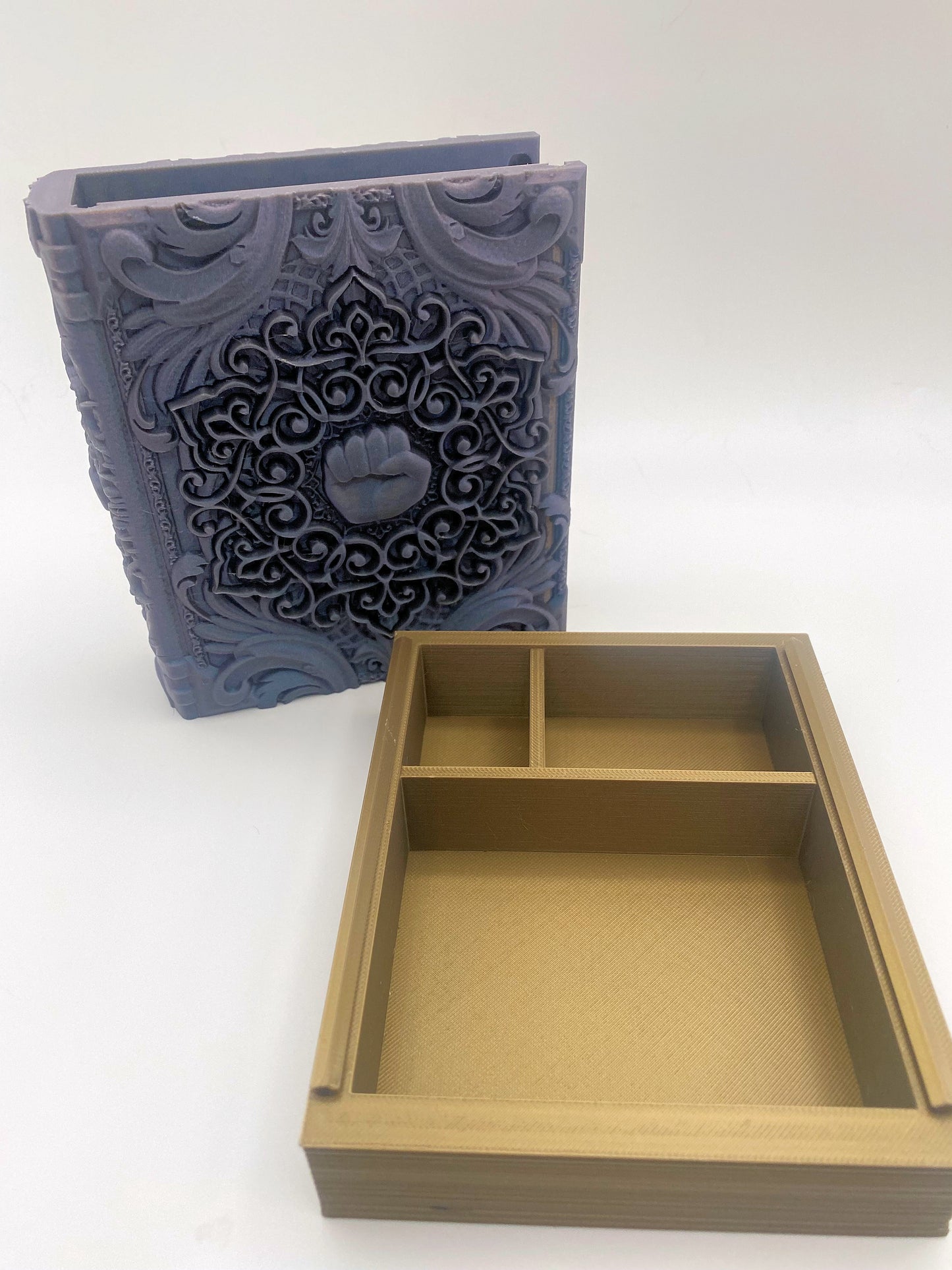 Monk Tome Storage and Tray - Perfect for Dice, Cards, Tokens, and Mini Dice for MTG DND or other RPG Games