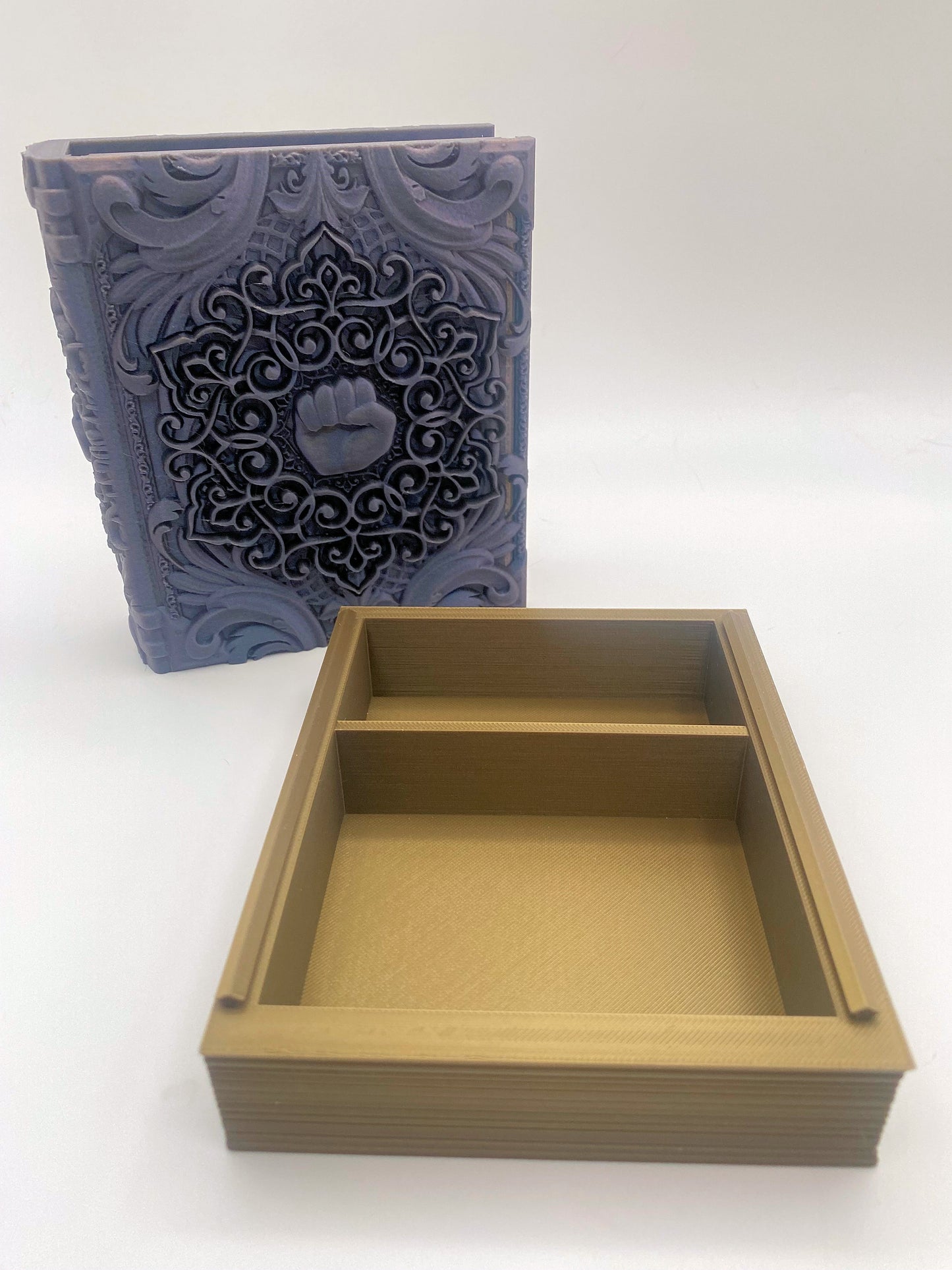 Monk Tome Storage and Tray - Perfect for Dice, Cards, Tokens, and Mini Dice for MTG DND or other RPG Games