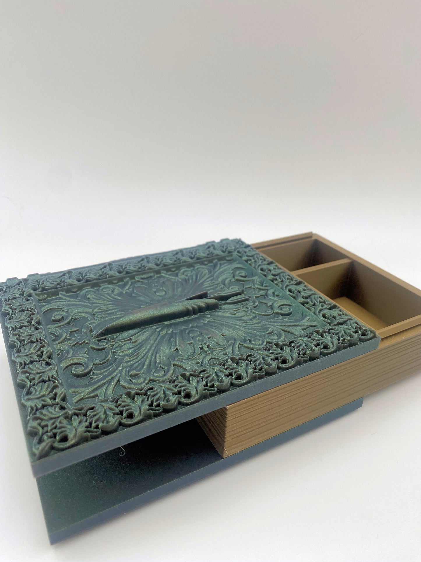 Ranger Tome Storage and Tray - Perfect for Dice, Cards, Tokens, and Mini Dice for MTG DND or other RPG Games