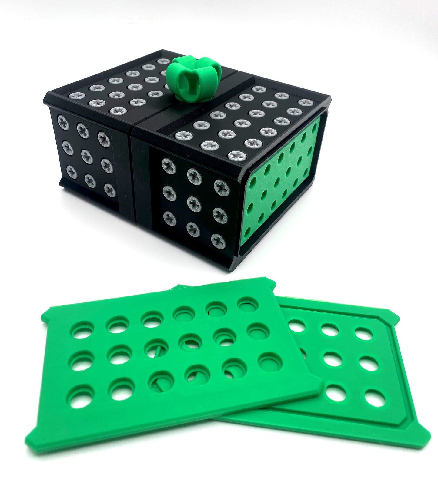 Really Annoying Gift Box that makes gift giving an adventure. 3D Printed Puzzle for small item such as Cash, Gift Cards, Challenge Coins.