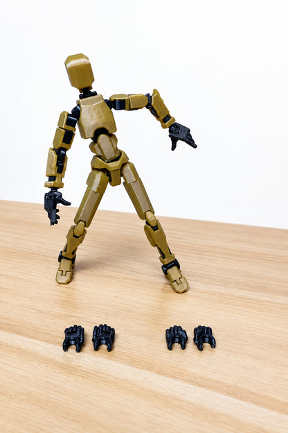 Dummy 13 – Colorful Articulated Action Figure Assembled and Unassembled