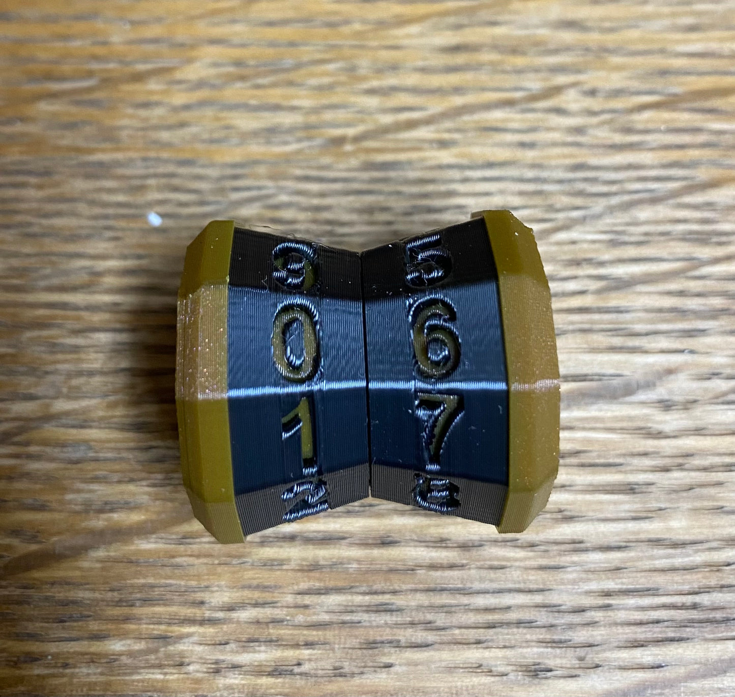 D100 MTG Life Counter Metallic Black Middle Dial| 3D Printed Magic the Gathering