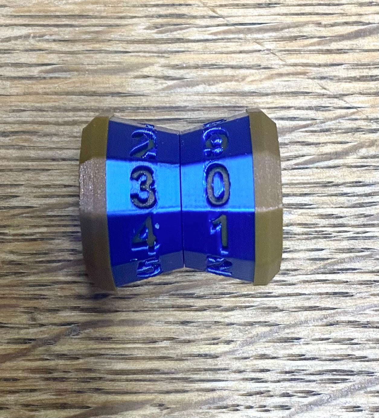D100 MTG Life Counter Metallic Blue Middle Dial - Magic the Gathering Tracker
