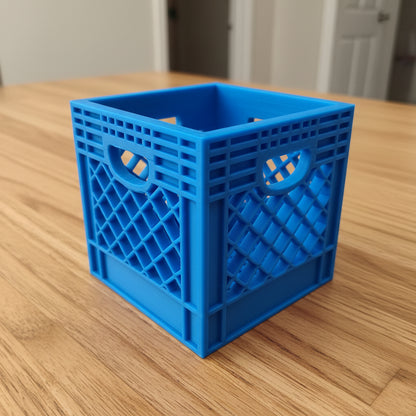 Mini Crate 3x3x3 Storage Box | 3D Printed Compact Desk Organizer