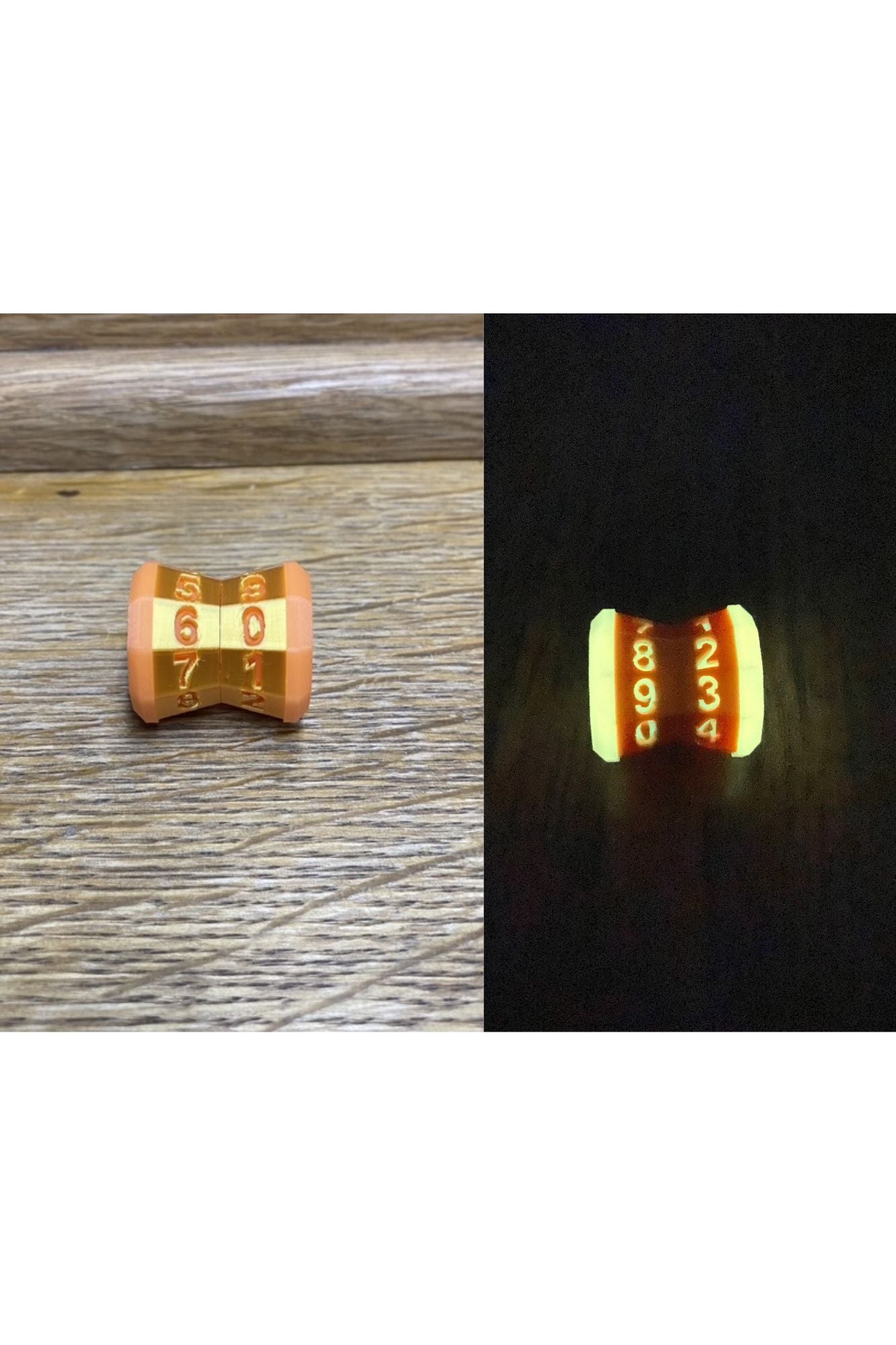 D100 MTG Life Counter Metallic Gold Middle Dial | 3D Printed Magic the Gathering