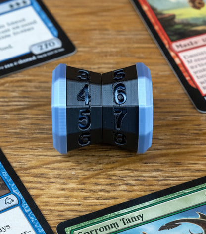D100 MTG Life Counter Metallic Black Middle Dial| 3D Printed Magic the Gathering