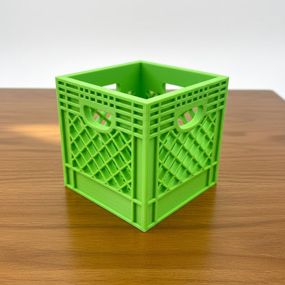 Mini Crate 3x3x3 Storage Box | 3D Printed Compact Desk Organizer