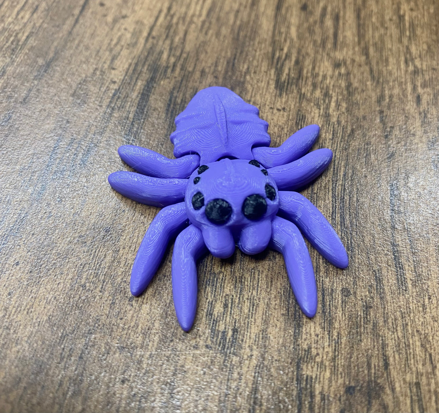 🕷️Articulated Fidget Spider | Tiny Moving 3D Printed Spider Toy - Spooky Cute Halloween Decor & Prank (Black, Brown, Gray, Light Purple, Pink)