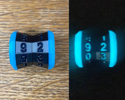 D100 MTG Life Counter Metallic Black Middle Dial| 3D Printed Magic the Gathering