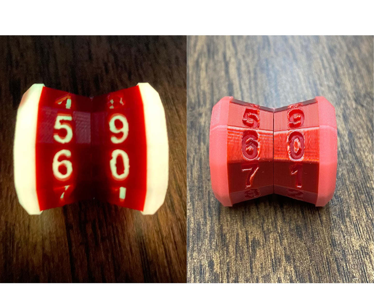 D100 MTG Life Counter Metallic Red Middle Dial - Magic the Gathering Tracker
