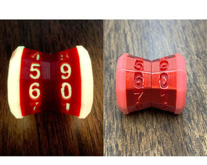 D100 MTG Life Counter Metallic Red Middle Dial - Magic the Gathering Tracker